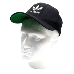 Clean Adidas Black with White‎ Embroidered Logo Snapback Baseball Hat Cap
